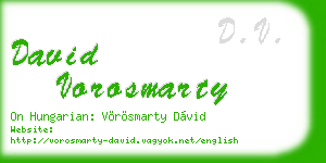 david vorosmarty business card