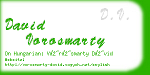 david vorosmarty business card